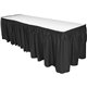 Genuine Joe Nonwoven Table Skirts - 14 ft Length x 29" Width - Adhesive Backing - Polyester - Black - 1 Each