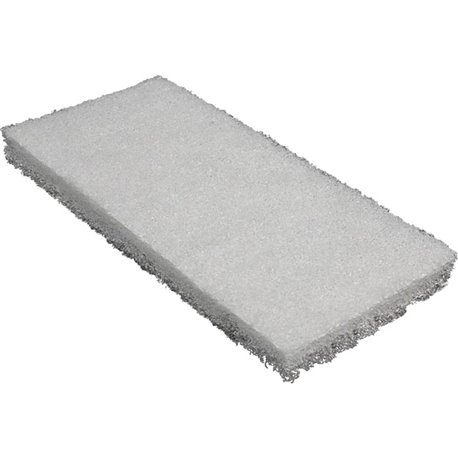 Genuine Joe Utility Pad - 1Each - Rectangle - 4.50" Width - Multipurpose, Multi Surface - White