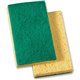 Genuine Joe Medium-Duty Sponge Scrubber - 3.5" Width x 3.5" Depth - 20/Carton - Cellulose - Green, Yellow