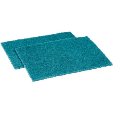 Genuine Joe Medium-duty Scouring Pad - 3.5" Width x 3.5" Depth - 20/Carton - Polyester Blend - Green