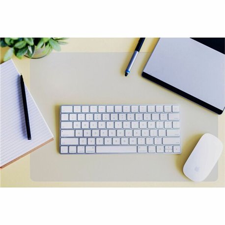 Desktex Polycarbonate Desk Pad 17" x 22" - Clear Rectangular Polycarbonate Desk Pad - 22" L x 17" W x 0.03" D