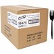 Genuine Joe Medium-weight Individually Wrapped Forks - 1000/Carton - Fork - Breakroom - Disposable - Black