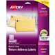 Avery Easy Peel Return Address Labels - 2/3" Width x 1 3/4" Length - Permanent Adhesive - Rectangle - Laser - Clear - Film - 60 