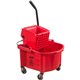 Genuine Joe Splash Shield Mop Bucket/Wringer - 6.50 gal - Plastic - Red - 1 Each