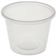 Genuine Joe 1 oz Portion Cups - 50.0 / Bag - 50 / Carton - Clear - Polystyrene - Beverage, Sauce