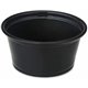 Genuine Joe 2 oz Portion Cups - 50.0 / Bag - 50 / Carton - Black - Polystyrene