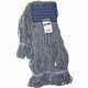 Genuine Joe 5" Headband Earth Mop Refill - Large - Polyester Fiber - Blue - 1Each