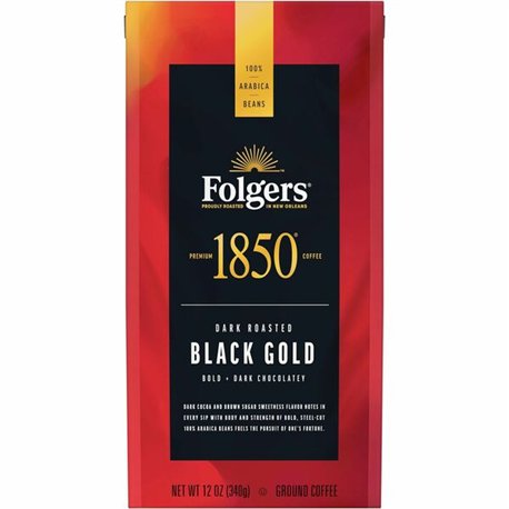 1850 Ground Black Gold Coffee - Dark - 12 oz - 1 Each