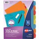 Avery Big Tab Write & Erase Durable Plastic Dividers - 8 x Divider(s) - 8 Write-on Tab(s) - 8 - 8 Tab(s)/Set - 8.5" Divider Widt