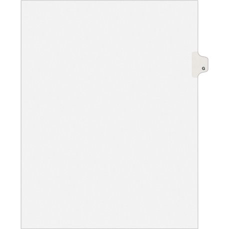 Avery Individual Legal Exhibit Dividers - Avery Style - 25 x Divider(s) - Printed Tab(s) - Character - G - 1 Tab(s)/Set - 8.5" D