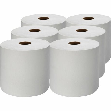 Genuine Joe Hardwound Roll Paper Towels - 7.88" x 1000 ft - 2" Core - White - 6 / Carton