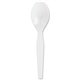 Genuine Joe Heavyweight Disposable Spoons - 1 Piece(s) - 1000/Carton - Spoon - 1 x Spoon - Disposable - White