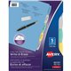 Avery Big Tab Write & Erase Plastic Dividers, 5 tabs, 1 set - 5 x Divider(s) - 5 Write-on Tab(s) - 5 - 5 Tab(s)/Set - 8.5" Divid