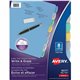 Avery Big Tab Write & Erase Plastic Dividers, 8 tabs, 1 set - 8 x Divider(s) - Write-on Tab(s) - 8 - 8 Tab(s)/Set - 8.5" Divider