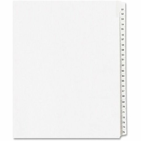 Avery Preprinted Tab Dividers - Gold Reinforced Edge - 31 x Divider(s) - Printed Tab(s) - Digit - 1-31 - 31 Tab(s)/Set - 8.5" Di