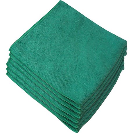 Genuine Joe General Purpose Microfiber Cloth - For Multipurpose - 16" Length x 16" Width - 12 / Bag - Chemical Resistant, Oil-fr