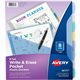 Avery Write & Erase Pocket Dividers - 8 x Divider(s) - 8 Write-on Tab(s) - 8 - 8 Tab(s)/Set - 9.3" Divider Width x 11.25" Divide