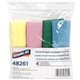 Genuine Joe Color-coded Microfiber Cleaning Cloths - 16" x 16" - Assorted - MicroFiber - 4 / Pack