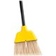 Genuine Joe Angle Broom - Polyvinyl Chloride (PVC) Bristle - 47" Handle Length - 54.5" Overall Length - Plastic Handle - 1 Each 