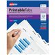 Avery Printable Repositionable Tabs - 96 Tab(s)1.25" Tab Width - Permanent - Paper Divider - White Paper Tab(s) - 96 / Pack