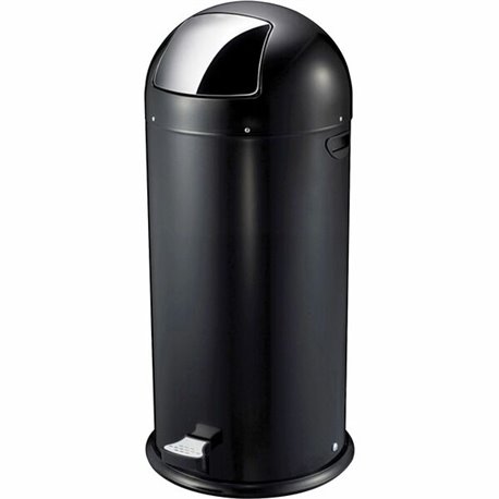 Genuine Joe 13.5 Gallon Pedal Receptacle Bin - 13.50 gal Capacity - Foot Pedal, Easy to Clean - 37.4" Height x 17.5" Diameter - 