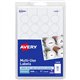 Avery Removable ID Labels - - Height3/4" Diameter - Removable Adhesive - Circle - Laser, Inkjet - White - 1008 / Pack - Self-adh