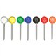 Gem Office Products Round Head Map Tacks - 0.18" Head - 0.4" Length - 250 / Box - Assorted