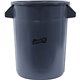 Genuine Joe Heavy-Duty Trash Container - 32 gal Capacity - Side Handle, Venting Channel - Plastic - Gray - 1 Each