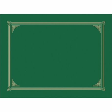 Geographics A4, Letter Recycled Certificate Holder - 8 19/64" x 11 45/64" , 8 1/2" x 11" , 8" x 10" - Green - 30% Recycled - 6 /