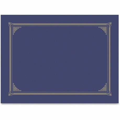Geographics A4, Letter Recycled Certificate Holder - 8 19/64" x 11 45/64" , 8 1/2" x 11" , 8" x 10" - Metallic Blue - 30% Recycl