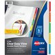 Avery Clear Easy View Durable Plastic Dividers 5 tabs, 1 set - 5 x Divider(s) - 5 - 5 Tab(s)/Set - 8.5" Divider Width x 11" Divi