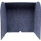 Ghent Acoustic Desktop Surround - 3 Panels - 24" Width x 24" Height x 18" Depth - Polyethylene Terephthalate (PET) Felt - Silver
