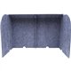 Ghent Acoustic Desktop Surround - 3 Panels - 36" Width x 24" Height x 18" Depth - Polyethylene Terephthalate (PET) Felt - Silver