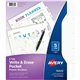 Avery Write & Erase Pocket Plastic Dividers - 5 x Divider(s) - 5 Write-on Tab(s) - 5 - 5 Tab(s)/Set - 9.3" Divider Width x 11.25