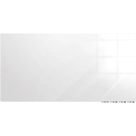 Ghent Aria Low Profile Glass Whiteboard - 72" (6 ft) Width x 48" (4 ft) Height - Tempered Glass Surface - White Back - Rectangle