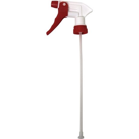 Genuine Joe Standard 9" Trigger Sprayer - 24 / Carton - Red, White