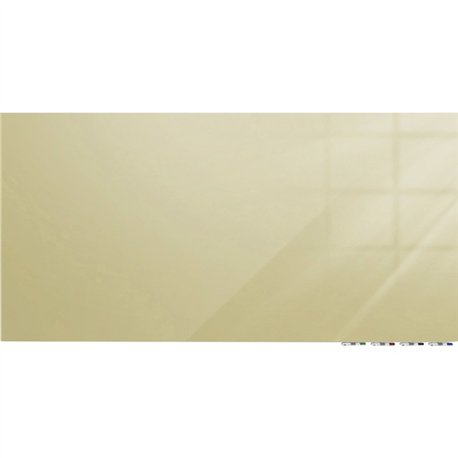 Ghent Magnetic Aria - Horizontal - 96" (8 ft) Width x 48" (4 ft) Height - Beige Tempered Glass Surface - Rectangle - Horizontal 