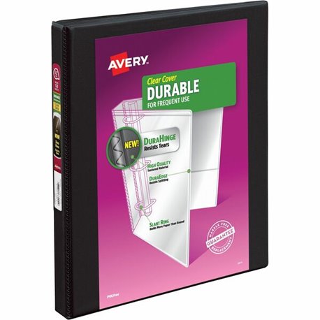 Avery Durable View 3 Ring Binder - 1/2" Binder Capacity - Letter - 8 1/2" x 11" Sheet Size - 120 Sheet Capacity - 3 x Slant Ring