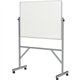 Ghent Dry Erase Board - 48" (4 ft) Width x 36" (3 ft) Height - White Porcelain Surface - Satin Aluminum Frame - Rectangle - Vert