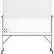 Ghent Hygienic Porcelain Mobile Whiteboard with Aluminum Frame - 96" (8 ft) Width x 48" (4 ft) Height - White Porcelain Surface 