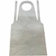 Genuine Joe 50" Disposable Poly Apron - Polyethylene - For Food Service, Manufacturing - White - 100 / Pack