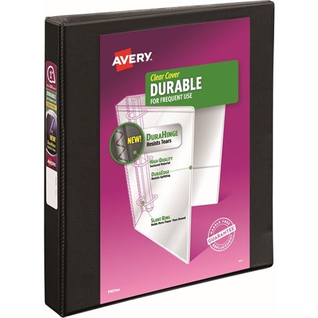 Avery Durable View 3 Ring Binder - 1" Binder Capacity - Letter - 8 1/2" x 11" Sheet Size - 220 Sheet Capacity - 3 x Slant Ring F