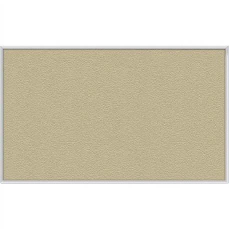 Ghent Vinyl Bulletin Board with Aluminum Frame - 36" Height x 60" Width - Caramel Vinyl, Fabric, Fiberboard Surface - Washable, 
