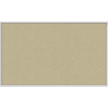Ghent Vinyl Bulletin Board with Aluminum Frame - 48" Height x 10 ft Width - Caramel Vinyl, Fabric, Fiberboard Surface - Washable