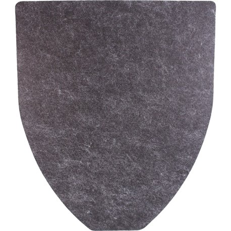 Genuine Joe Disposable Urinal Floor Mat - Urinal - 21" Length x 17.40" Width x 0.300" Thickness - Fiber - Charcoal Black - 6 / C