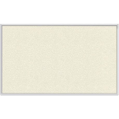 Ghent Vinyl Bulletin Board with Aluminum Frame - 48" Height x 72" Width - Ivory Vinyl Surface - Durable, Laminated, Textured Sur