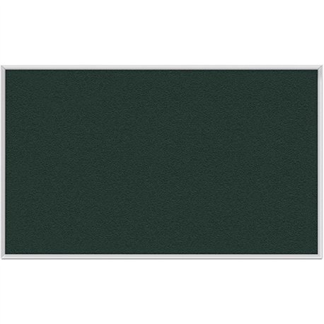 Ghent Vinyl Bulletin Board with Aluminum Frame - 48" Height x 96" Width - Ebony Vinyl, Fabric Surface - Durable, Laminated, Text