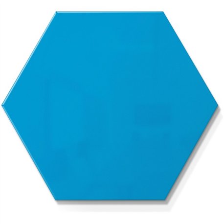 Ghent Powder-Coated Hex Steel Whiteboards - 21" (1.7 ft) Width x 18" (1.5 ft) Height - Blue Steel Surface - Hexagonal - Magnetic