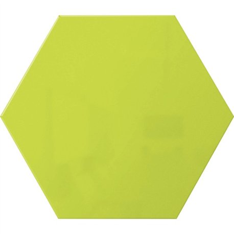 Ghent Powder-Coated Hex Steel Whiteboards - 21" (1.7 ft) Width x 18" (1.5 ft) Height - Green Steel Surface - Hexagonal - Magneti