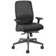 HON Nucleus Task Chair KD - Black Vinyl Seat - Black Back - Armrest - 1 Each